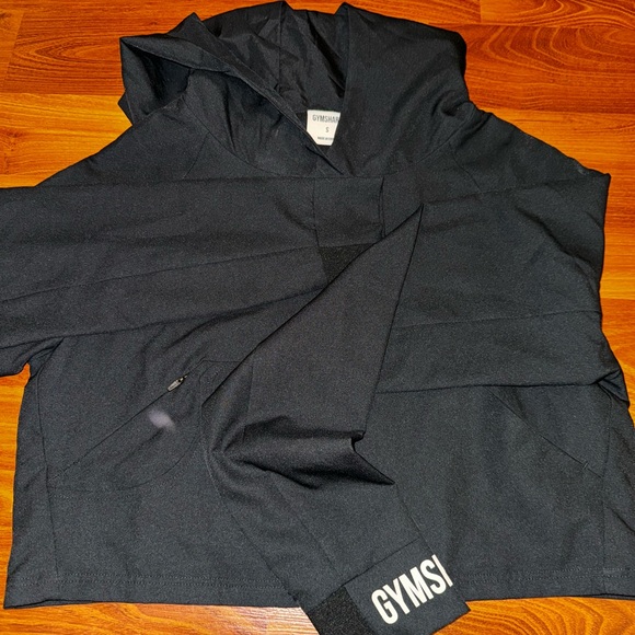 Gymshark Black Cropped Hoodie and Leggings Set - Picture 2 of 8